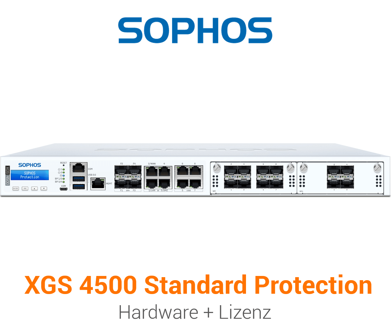 Sophos XGS 4500 Firewall Hardware + Standard Protection Lizenz Vorderseite
