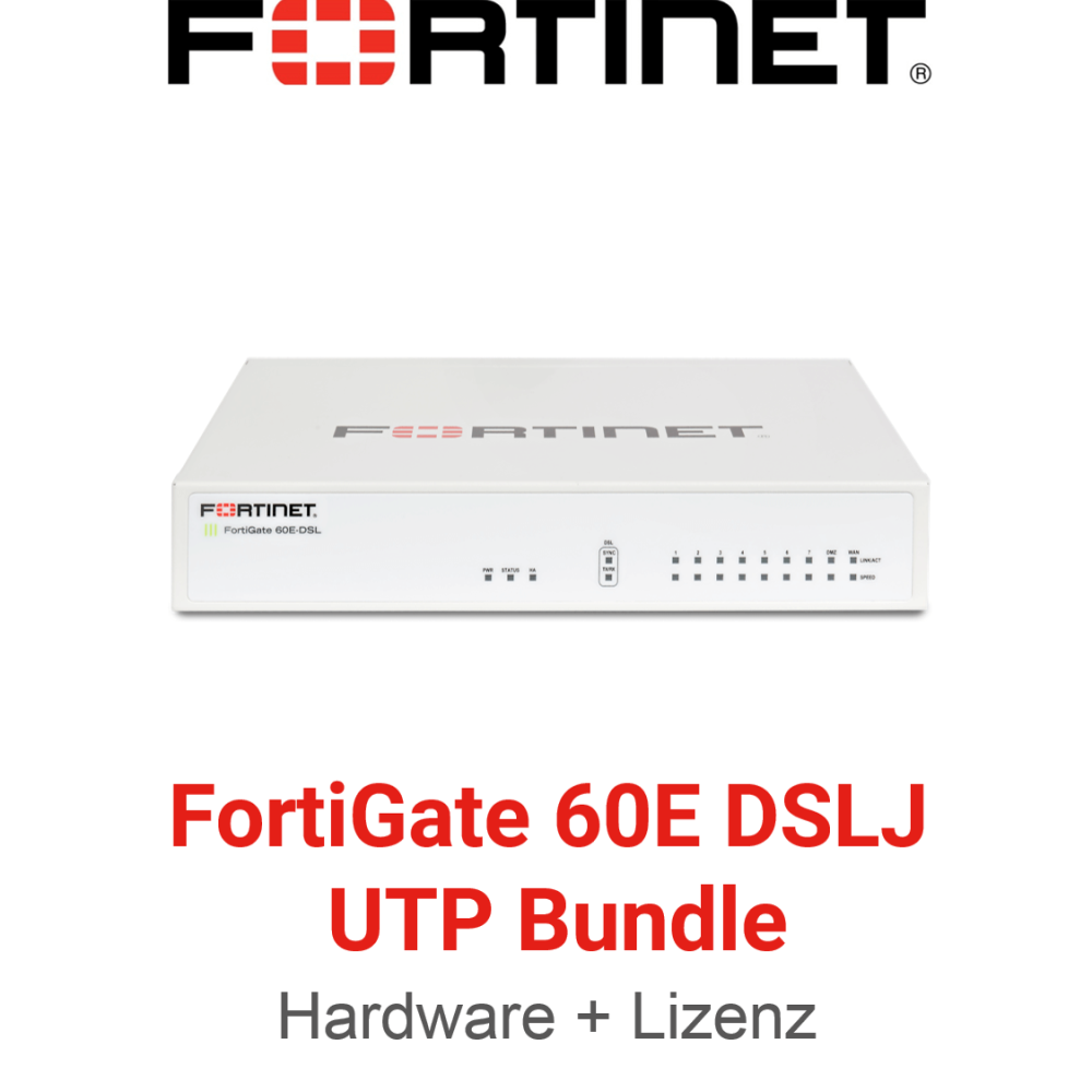 Fortinet FortiGate-60E-DSLJ - UTM/UTP Bundle (End of Sale/Life)