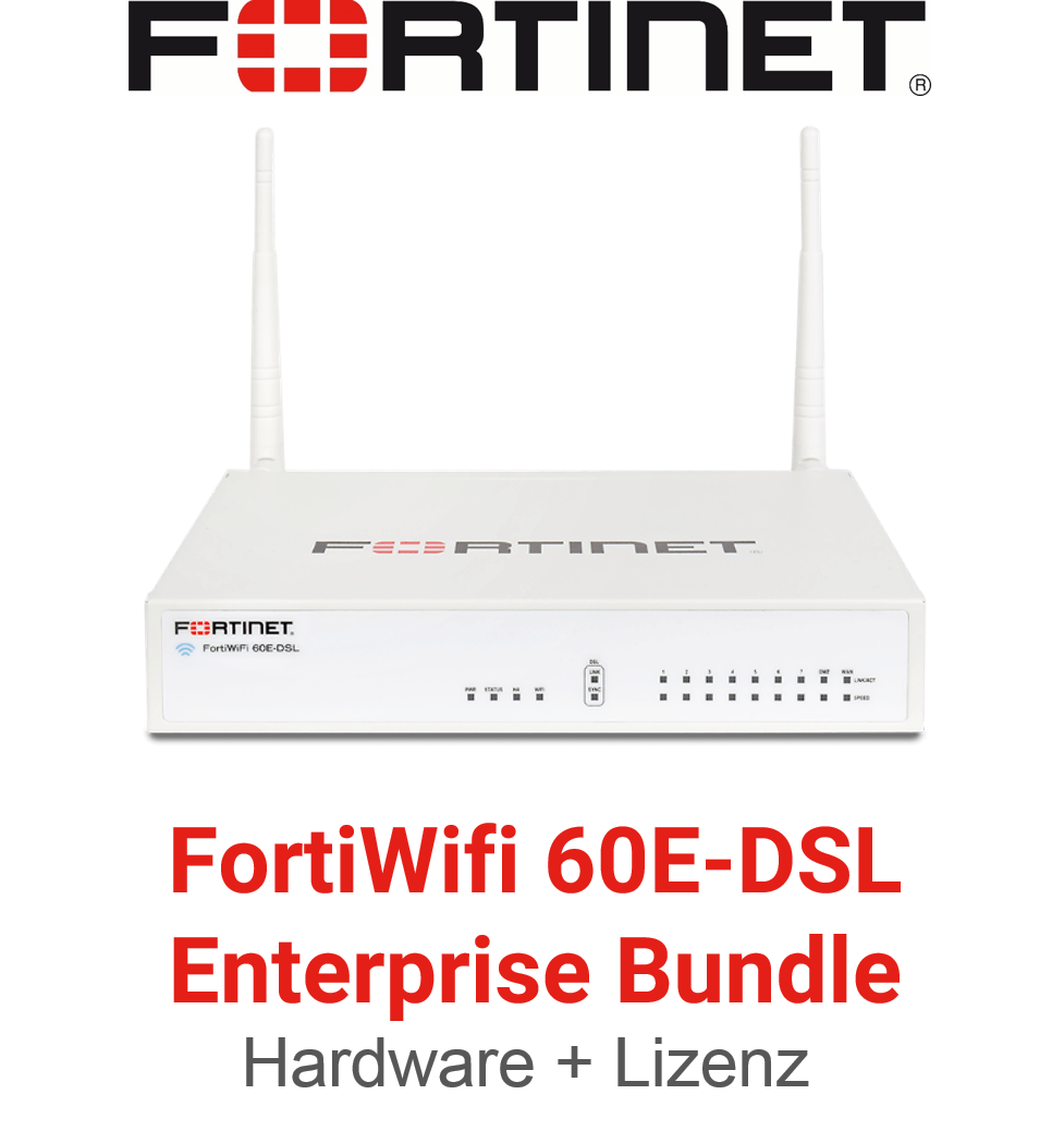 Fortinet FortiWifi-60E-DSL - Enterprise Bundle (Hardware + Lizenz) (End of Sale/Life)