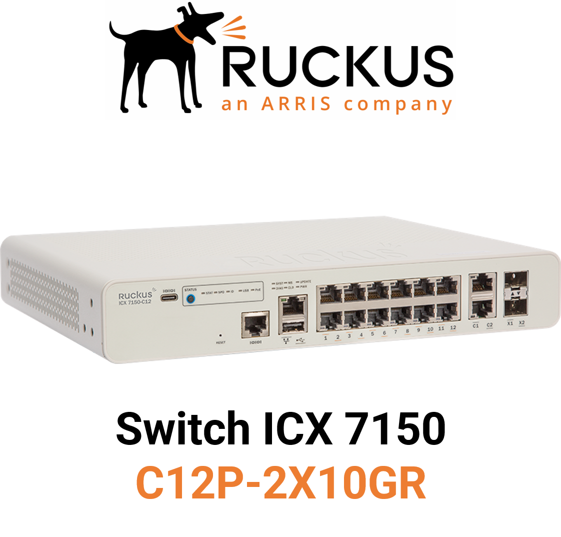 Ruckus ICX7150-C12P-2X10GR Switch