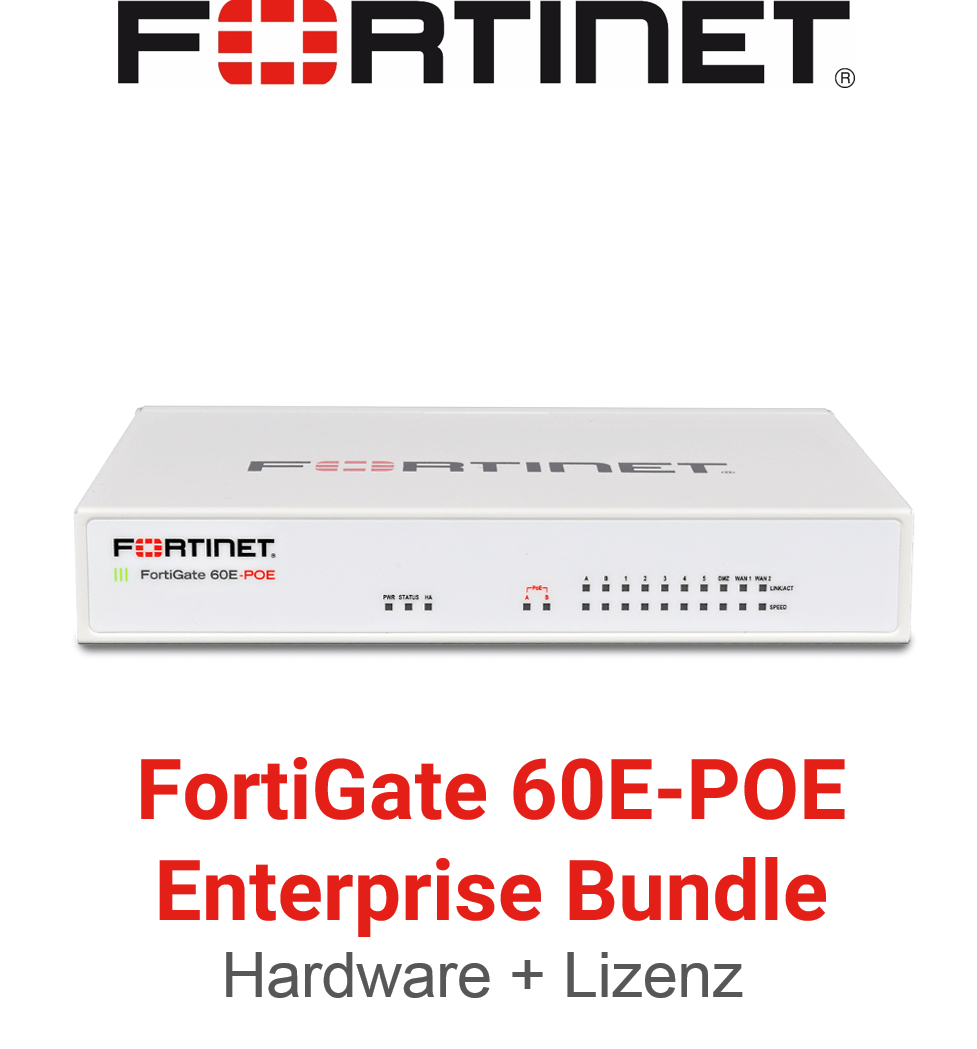 Fortinet FortiGate-60E-POE - Enterprise Bundle (End of Sale/Life)