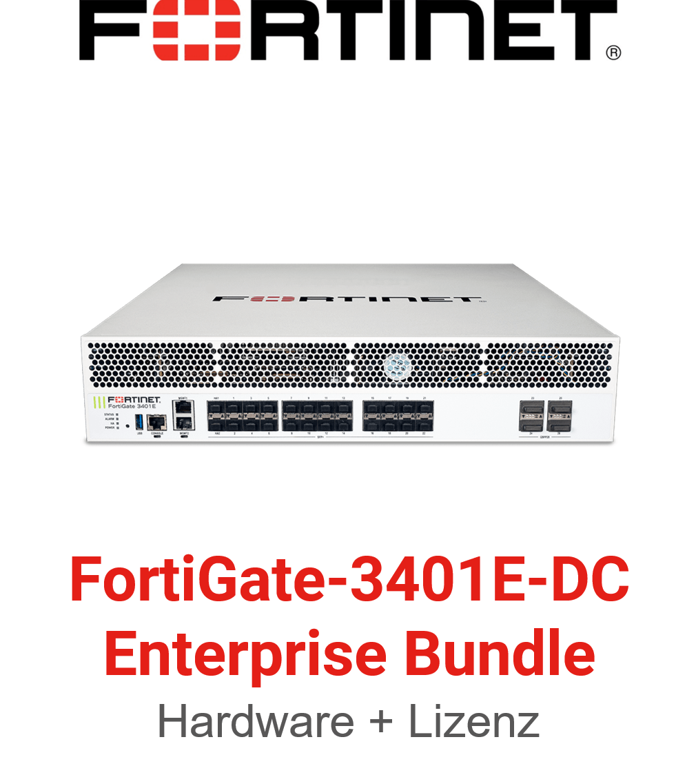 Fortinet FortiGate-3401E-DC - Enterprise Bundle (Hardware + Lizenz) (End of Sale/Life)