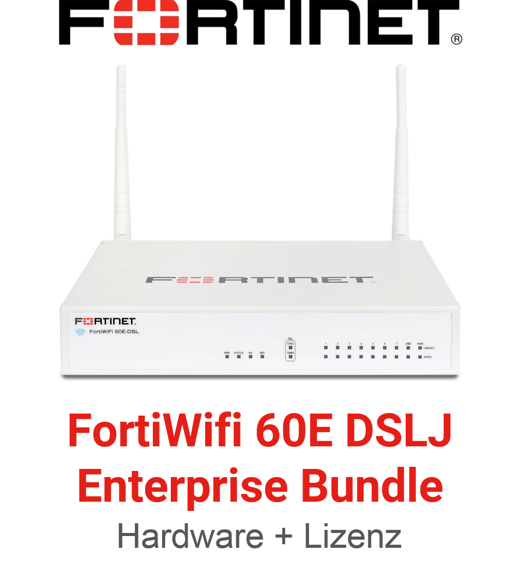 Fortinet FortiWifi-60E-DSLJ - Enterprise Bundle (End of Sale/Life)