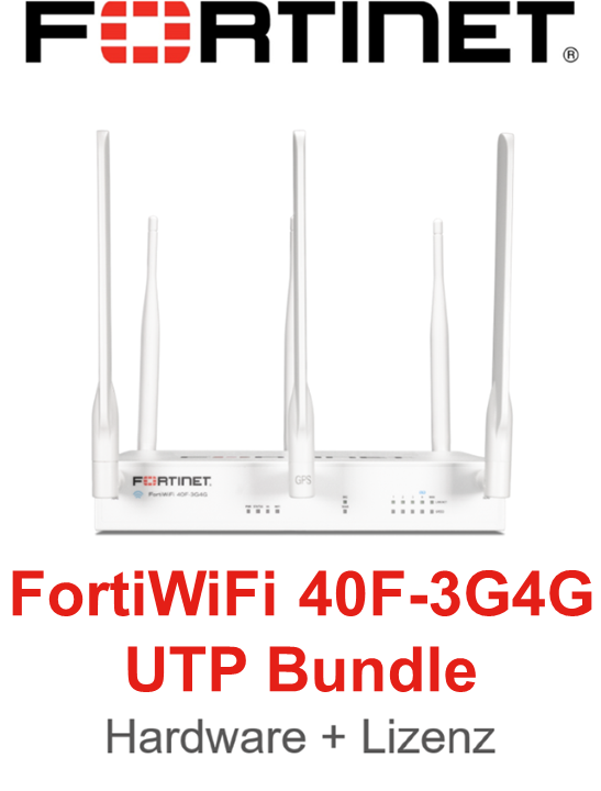 Fortinet FortiWiFi 40F 3G4G Firewall Hardware + Unified Threat Protection (UTP) Vorderseite