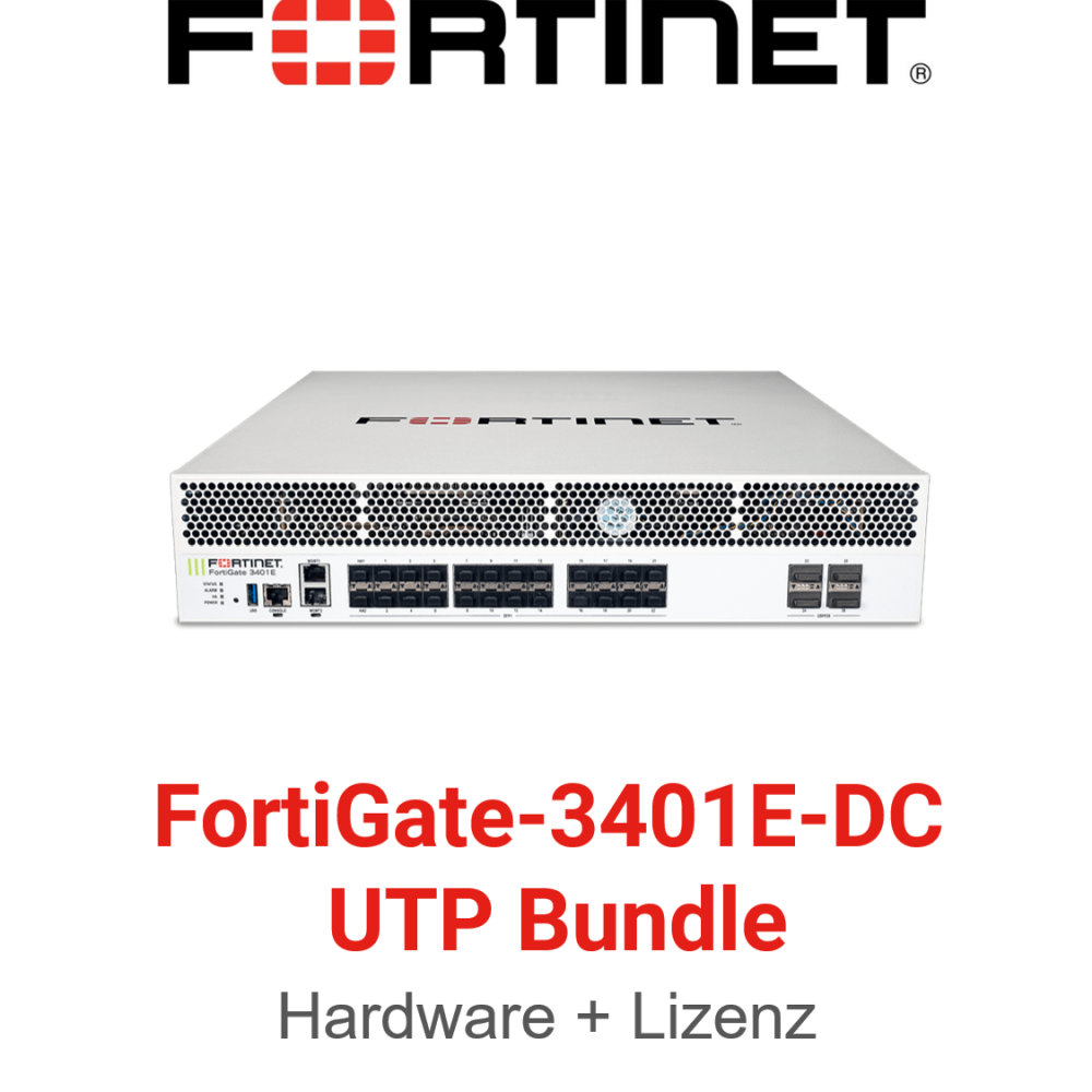 Fortinet FortiGate-3401E-DC - UTM/UTP Bundle (Hardware + Lizenz) (End of Sale/Life)